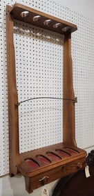 Walnut 1 Drawer Gun Rack