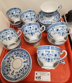 Tray 12 Pc. Carlsbad China Tea Cups/Saucers