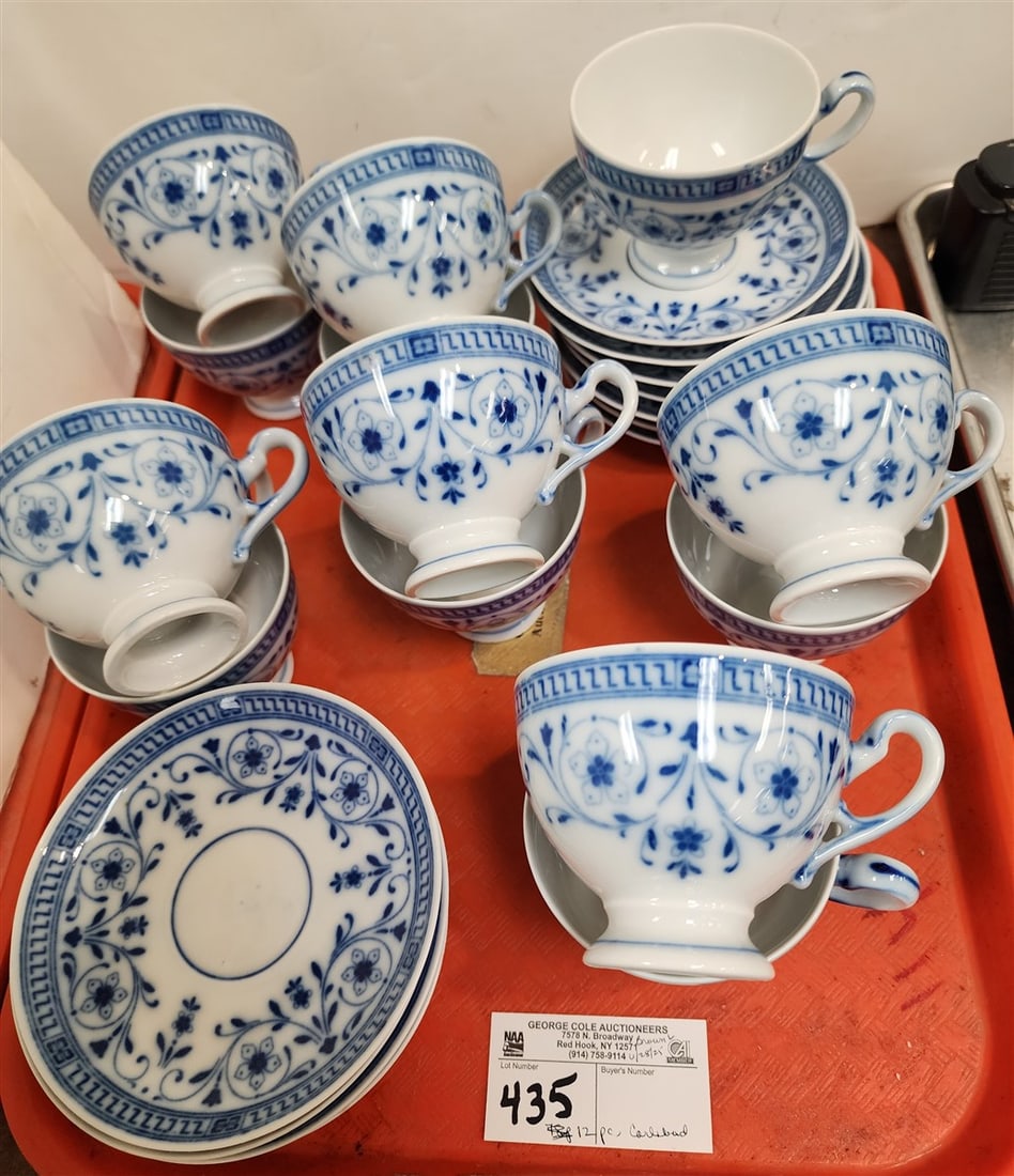 Tray 12 Pc. Carlsbad China Tea Cups/Saucers (1 of 3)
