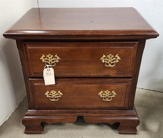Mahog 2 Drawer Night Stand 25 1/2" H X 26" W X 17" D