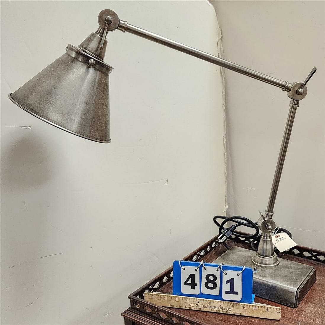 Steel Adjustable Desk Lamp 26 1/2" X 9 1/2" W X 6" D (1 of 3)