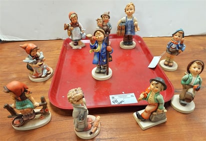 Tray 10 Goebel Hummels - 143/I, 94/1, 204, 13/1, 198/1, 110/1, 337, 127, 11/0, 79