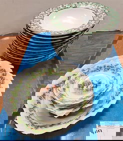 Tray Of Plates - German Berry Set 7 Pc., 11 Sango Pavillion Sop Bowls