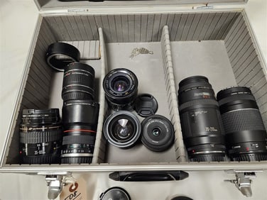 Case Of 8 Camera Lenses