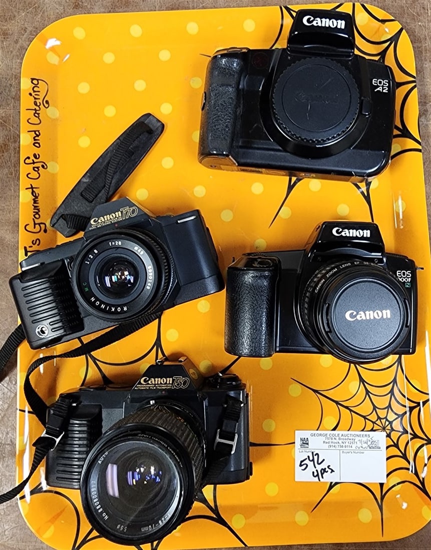 Tray 4 Canon Cameras - EOS A2, EOS 1000FN, T70, T50 (1 of 6)