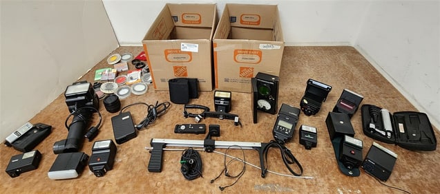 2 Bx's Of Flash Attachments & Accessories Incl. Nikon Speedlight SB-11