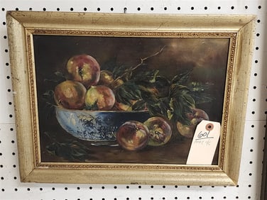 19th C O/C Still Life Unsgnd 10" X 14" w/Frame 12 1/2" X 16"