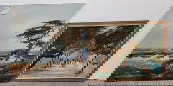 Lot 2 O/C Landscapes - 36" Sq. + 23 1/2" X 29 1/2" w/Frame 27 1/2" X 33 1/2"