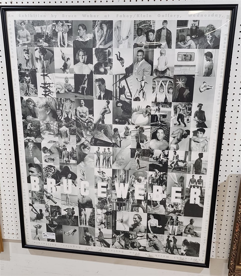 Bruce Weber Exhibition Poster 1991 46 1/2" X 37 1/2" w/Frame 38" X 49": Bruce Weber Exhibition Poster 1991 46 1/2" X 37 1/2" w/Frame 38" X 49"