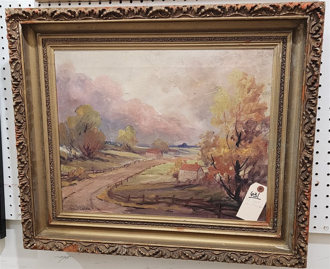 O/C Landscape Sgnd John F. Carlson 17" X 21" w/Frame 22" X 26" (1 of 2)