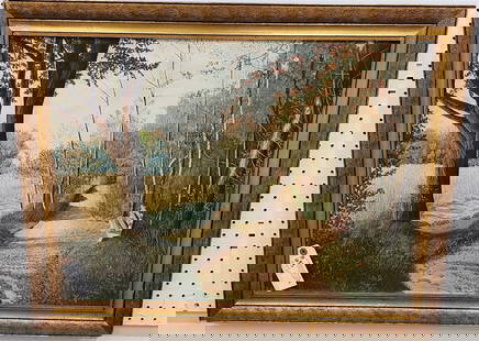 O/C Landscape Sgnd Heidje 20 1/2" X 27 1/2" w/Frame 25" X 32": O/C Landscape Sgnd Heidje 20 1/2" X 27 1/2" w/Frame 25" X 32"