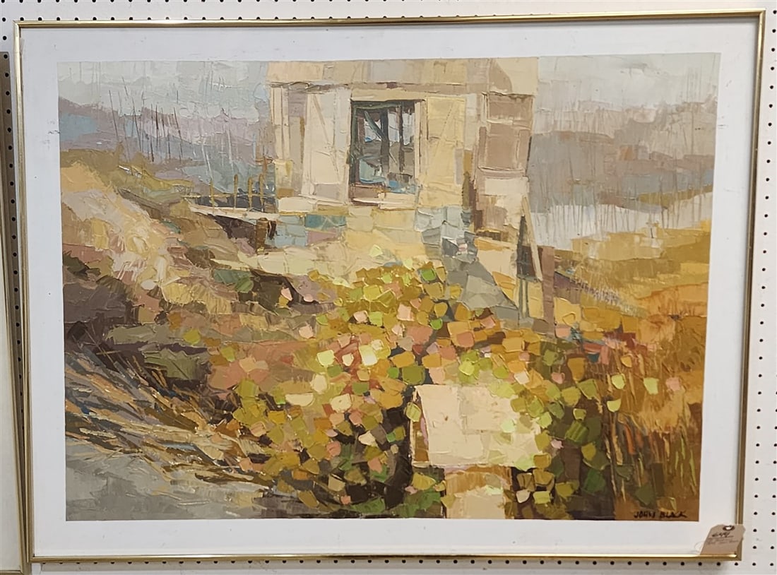 O/C Abstract Sgnd John Black 29" X 39" w/Frame 30 1/4" X 40 1/4" (1 of 3)