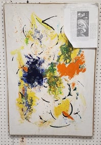 O/C Abstract Sgnd Sylvia Podoloff 1968 36" X 24"