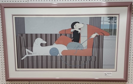 Framed Seriograph "Interlude" Pencil Sgnd Will Barnet 1982 2045/250 21 1/2" X 39" w/Frame 30 1/2"