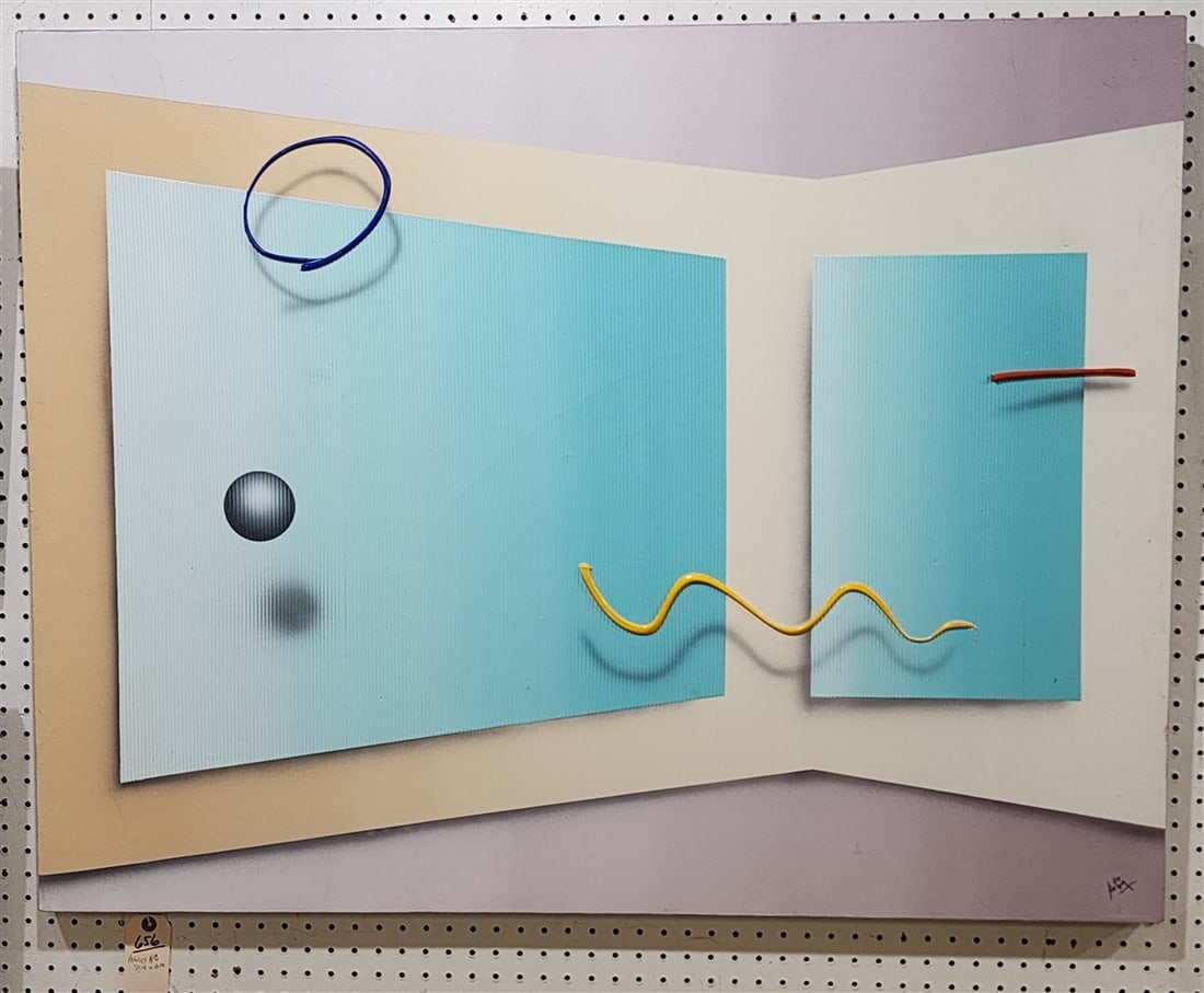 Abstract A/C Sgnd W. Anton 1987 46" X 36": Abstract A/C Sgnd W. Anton 1987 46" X 36"