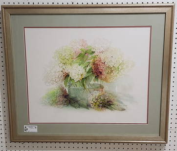W/C Floral Still Life  Sgnd M. Occhigrocso 20" X 25" w/Frame 28 1/2" X 34": W/C Floral Still Life Sgnd M. Occhigrocso 20" X 25" w/Frame 28 1/2" X 34"