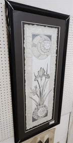 Handmade Embossed Paper Panel Framed Sgnd Royce 42" X 14 1/2" w/Frame 51" X 24"