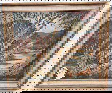 O/B Landscape Sgnd Peggy Cullen 20" X 24" w/Frame 24" X 28": O/B Landscape Sgnd Peggy Cullen 20" X 24" w/Frame 24" X 28"