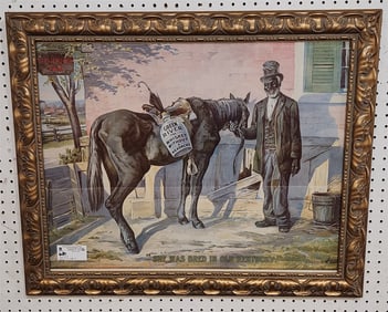 Green River Whiskey Ad Reprint 21 1/2" X 27 1/2" w/Frame 27" X 32 1/2"