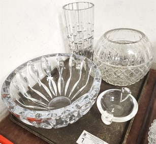 Tray Crystal -  Steuben Ash Tray, Bowl 5" H X 10" D Etc.