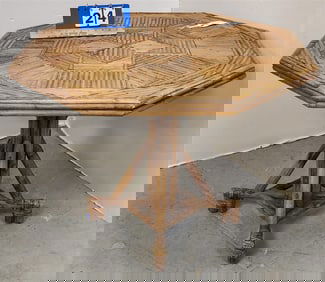 Bamboo Octagonal Table 29" H X 37" D