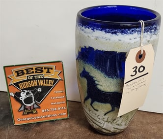 Paul Bendzunas Horse Vase By PM Gallery 7 1/2" H