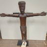 African Rosewood Crucifix Figure 16" H X 17" W