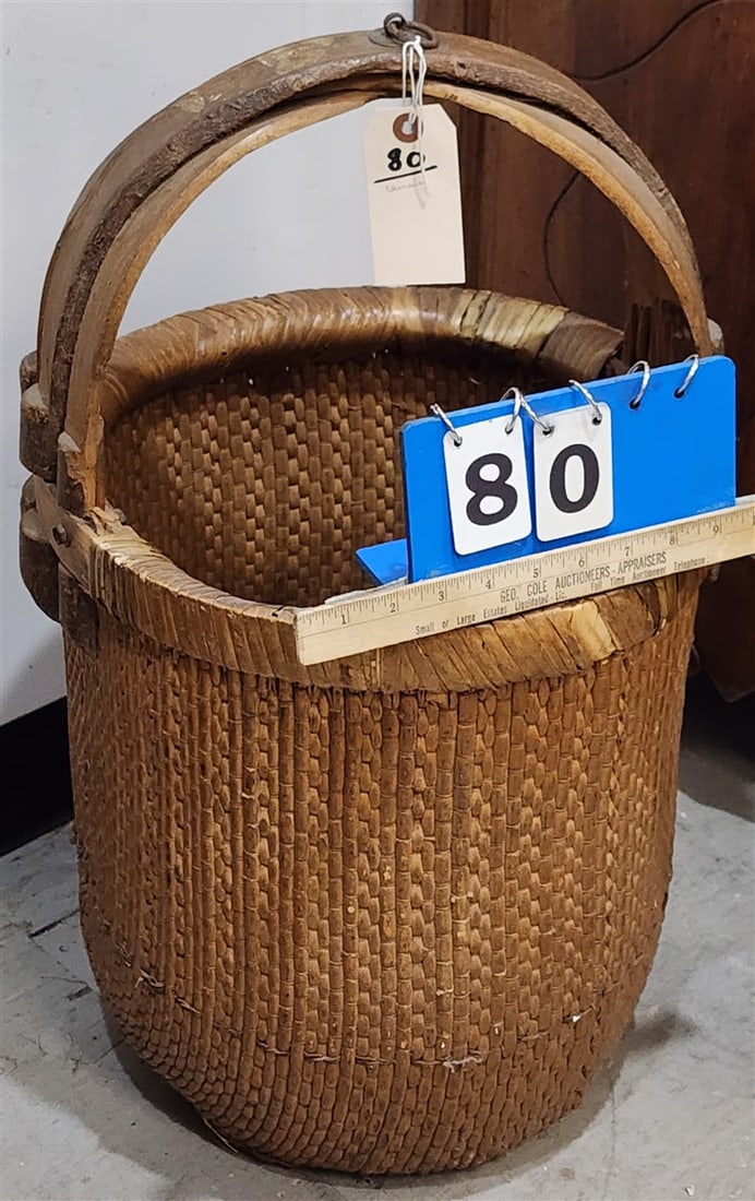 Chinese Baket 25" H X 15" Diam.: Chinese Baket 25" H X 15" Diam.