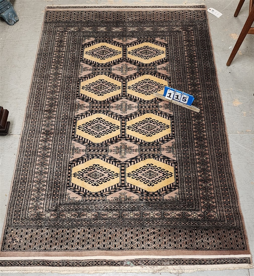 Bokhara Rug 4' X 6'4": Bokhara Rug 4' X 6'4"