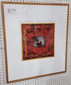Seriograph Sgnd Y. Epstein 14 1/4" Sq. w/Frame 27" X 24 1/2"