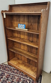 Oak Bookcase 5' H X 3' W X 11 1/2" D