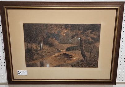 W/C Landscape Sgnd C. P. Rising 13" X 21" w/Frame 24 1/2" X 32 1/2"