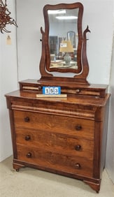 Empire Mahog 6 Drawer Dresser 72" H X 42" W X 17 3/4" D