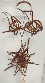 Copper Abstract Hanging  Sculpture 28" X 20" Roughly
