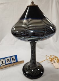 Art Glass Table Lamp Sgnd Jensen Hurd 21"