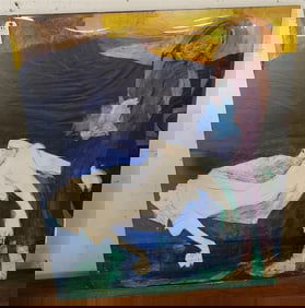 Acrylic On Paper Sgnd Lapidus '67   4'10 1/2" X 4'