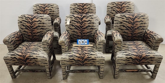 Set Of 6 Donghia John Hutton Design Upholstered Arm Chairs