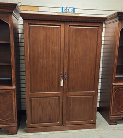 2 Door Desk Cabinet w/Pull Out Desk & Drawers Incl. Corkboard & Whiteboard 5'10" H X 4' W X 23 1/2"