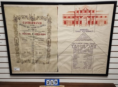 Print Of 1858 Italian Opera Poster 3' X 49"