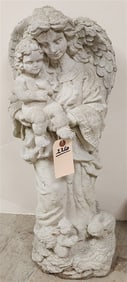 Cast Cement Angel w/Cjhild 27"