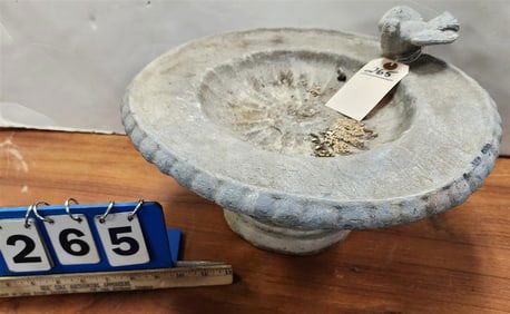 Lead Bird Bath 8 1/2" H X 15" D
