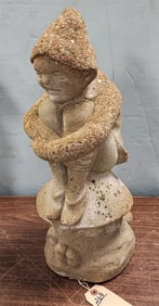 Gnome On Toad Stool 21"