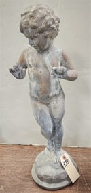 Lead Figure Of  A Child 23" H