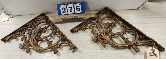 Pr. Cast Iron Brackets 15" H X 12"