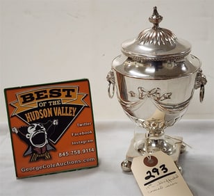 19th C Sheffield 7" Covered Urn
