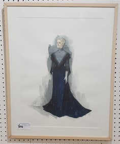 Watercolor Of Lady Neville Act 2 In The Midnight Angel 1993 Sgnd