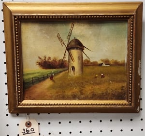 O/B Sgnd H. Pinto 8" X 10" w/Frame 10 1/2" X 12 1/2"