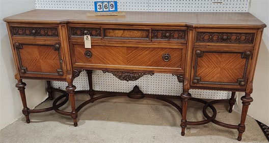 Johns Handley Johnson Co. Walnut Side Board 36 1/2" H X 6'2" W X 21" D