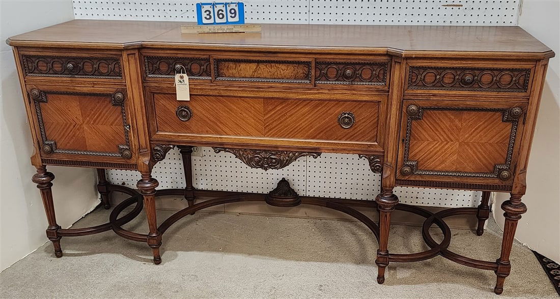 Johns Handley Johnson Co. Walnut Side Board 36 1/2" H X 6'2" W X 21" D (1 of 6)