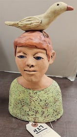 Clay Sculpture Sgnd Ed Byers 2010 10 3/4" H